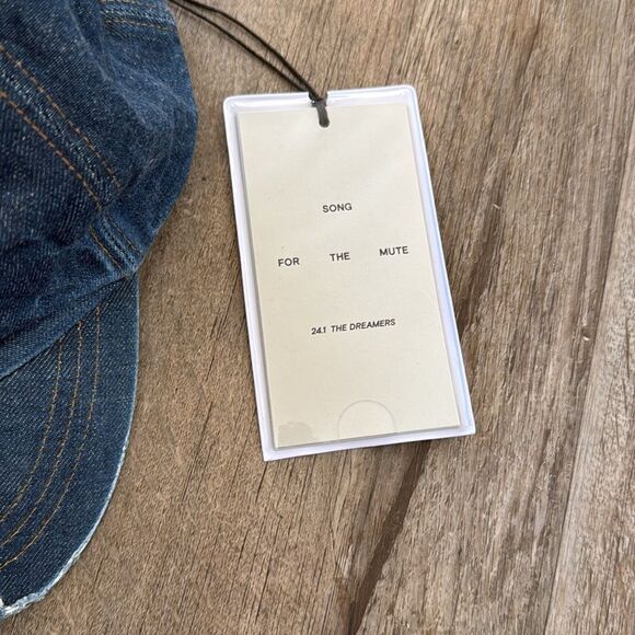 Song for the Mute Mens Logo Washed Denim Baseball Cap 241-CAP004-WDNMBLU Blue OS - Picture 8 of 9